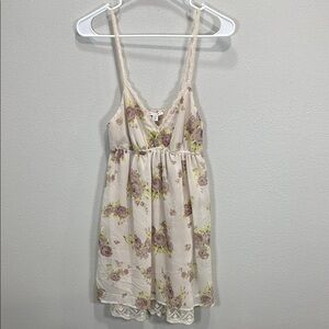 American Eagle babydoll Floral Lace detail Dress‎ Y2K